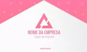 Modelo de Cartão de Visita Rosa Editável para Empresas