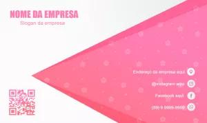 Cartão de Visita Rosa Profissional para Editar Online