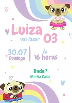 Convite Aniversário Potato e Chip para Editar Online