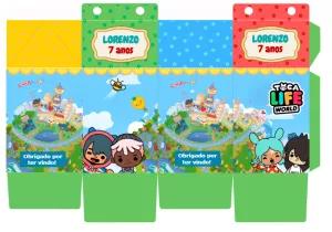Caixa Milk Toca Life World Editável para Aniversário