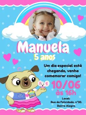 Convite Aniversário Chip and Potato com Foto para Editar