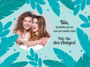 Cartão Dia do Amigo com Foto para Editar Online