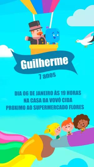 Convite Aniversário Mundo Bita para Editar Online