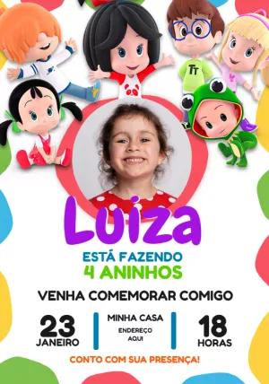 Convite Aniversário Cleo e Cuquin com Foto para Editar Online