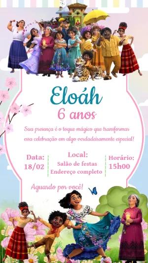 Convite Aniversário Encanto com a Família Madrigal para Editar
