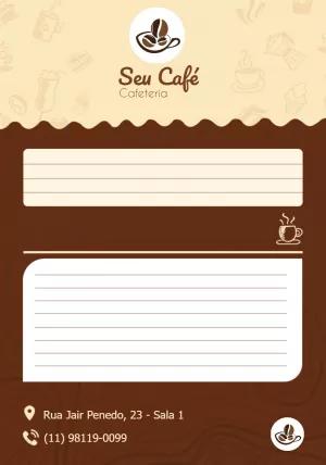 Comanda de Cafeteria Profissional para Editar Online