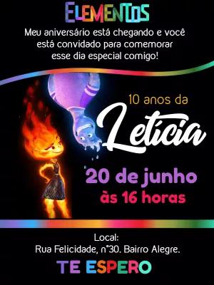 Convite de Aniversário Elementos Pixar para Editar Online