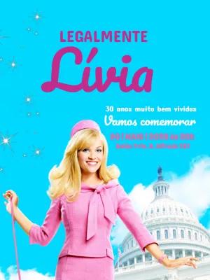 Convite de Aniversário Legalmente Loira para Editar Online