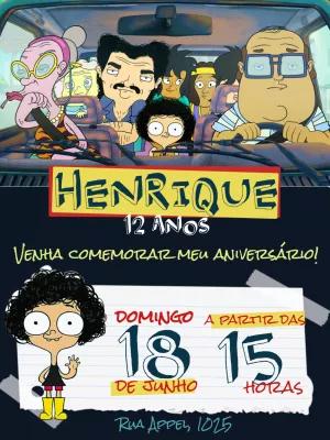 Convite de Aniversário Irmão do Jorel para Editar Online
