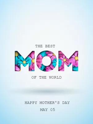 Floral Mother's Day Card to Edit and Print Online