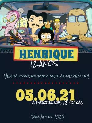 Convite de Aniversário Irmão do Jorel para Editar Online