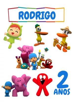 Topo de Bolo Pocoyo para Festa de Aniversário para Editar