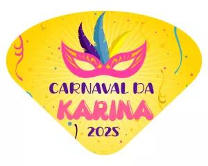 Ventarola de Carnaval com Máscara para Editar Online e Imprimir