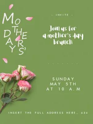 Elegant Floral Mother's Day Invitation to Edit Online