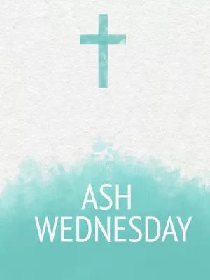 Ash Wednesday Invitation with Cross to Edit Online