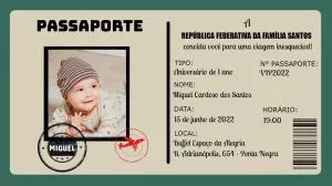 Convite de Aniversário Passaporte para Editar Online
