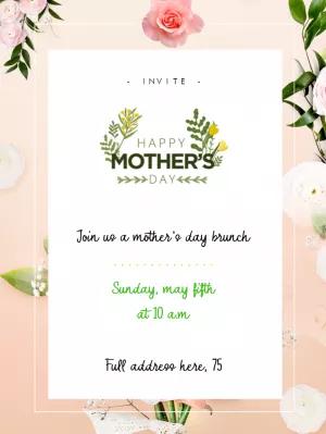 Elegant Floral Mother's Day Invitation to Edit Online