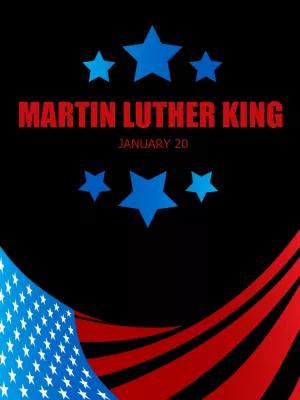 MLK Day Patriotic Post Template to Edit Online