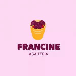 Logo Editável para Açaí com Ilustração para Editar