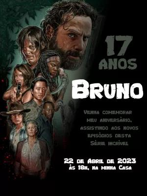 Convite de Aniversário The Walking Dead Editável Online