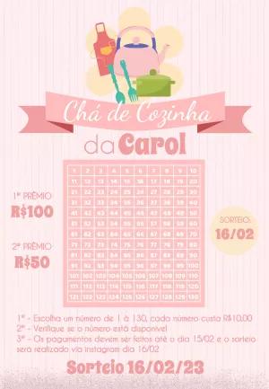 Rifa Chá de Cozinha com Utensílios para Editar Online