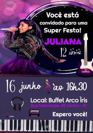 Convite Aniversário Julie and the Phantoms Editável Online
