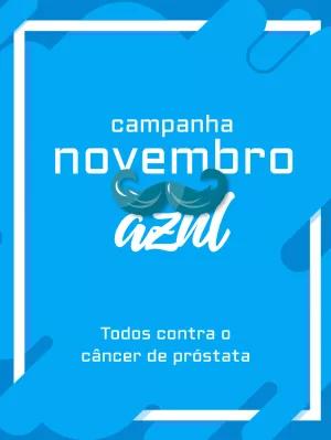 Post para Campanha Novembro Azul Editável Online