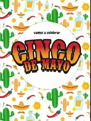 Convite Festa Mexicana com Cactos e Sombreros para Editar Online