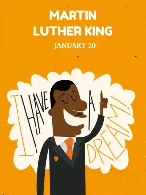 Civil Rights Day Illustrated Post to Edit Online