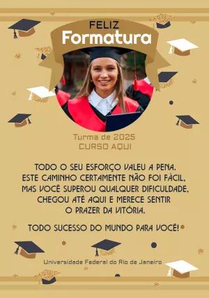 Cartão de Formatura com Foto para Editar Online