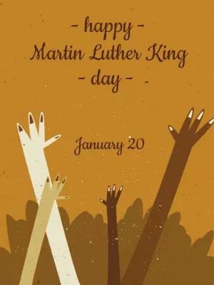 Martin Luther King Day Illustrated Post to Edit Online