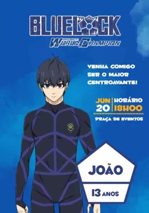 Convite de Aniversário Blue Lock para Editar Online