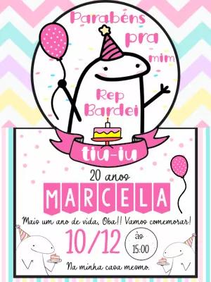 Convite de Aniversário Flork Meme para Editar Online