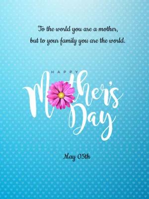 Happy Mother's Day Floral Card Template to Edit Online