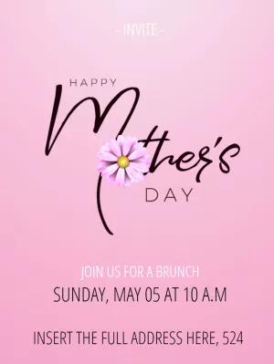Elegant Floral Mother's Day Invitation to Edit Online