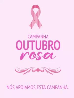 Arte Editável Outubro Rosa para sua Campanha Online