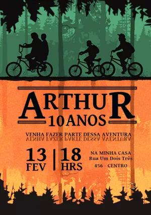 Convite de Aniversário Stranger Things para Editar Online