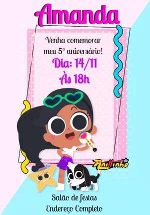 Convite de Aniversário Anittinha para Editar Online
