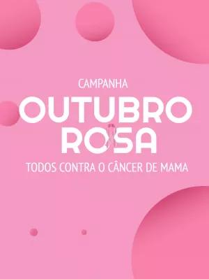 Arte Outubro Rosa Editável para Campanha de Conscientização