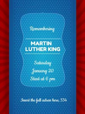 Martin Luther King Day Patriotic Flyer to Edit Online