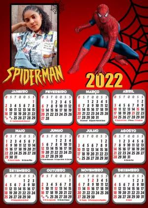 Calendário Homem-Aranha com Foto para Editar Online