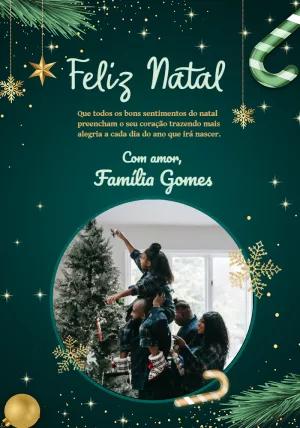 Cartão de Natal com Foto Personalizada para Editar Online