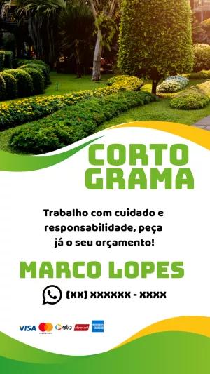 Arte para Cortador de Grama: Modelo Editável para Divulgar