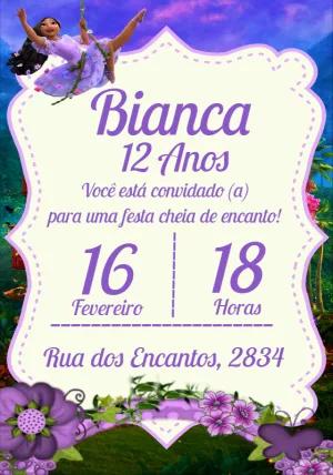 Convite de Aniversário Encanto com Isabela para Editar Online