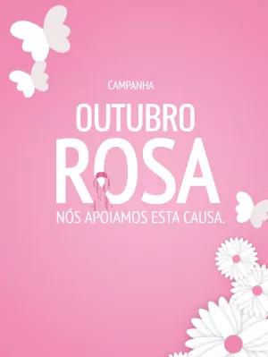 Post Editável Outubro Rosa para Apoiar a Causa | Crie Online