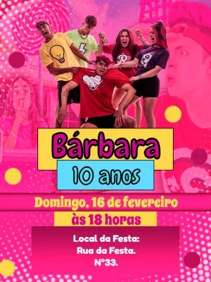 Convite de Aniversário Emilly Vicky para Editar Online