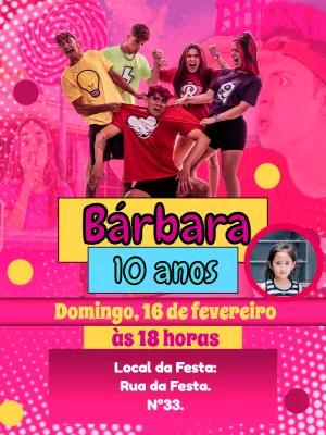 Convite Aniversário Emilly Vicky com Foto para Editar Online