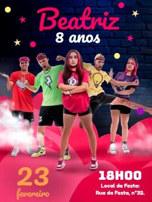 Convite de Aniversário Youtubers para Editar e Imprimir