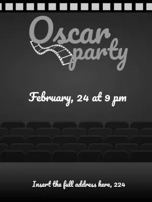 Editable Oscar Party Invitation for a Glamorous Night