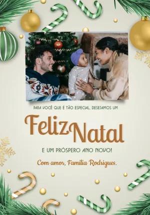Cartão de Natal com Foto de Família para Editar Online
